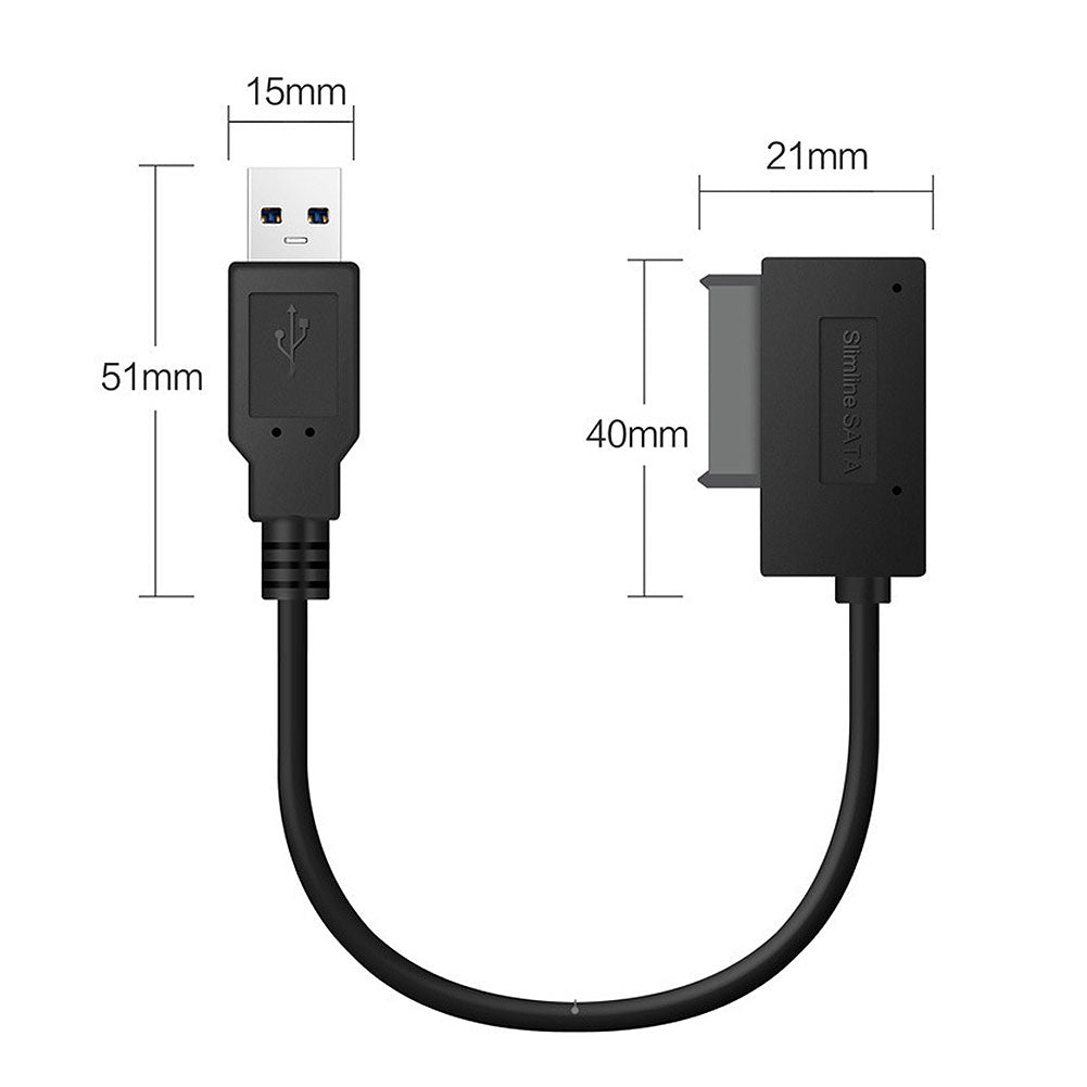 USB3.0 Slimline USB3.0 AM/SATA Adapter Cable Easy Drive Cord USB3.0/SATA 7 6pin 3.0/SATA 7 6 USB3.0 Slimline USB3.0 AM/SATA Adapter Cable Easy Drive Cord USB3.0/SATA 7 6pin 3.0/SATA 7 6